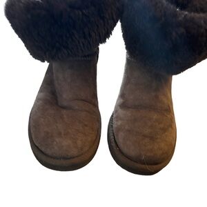 UGG Dark Brown Boots with Plush Lining